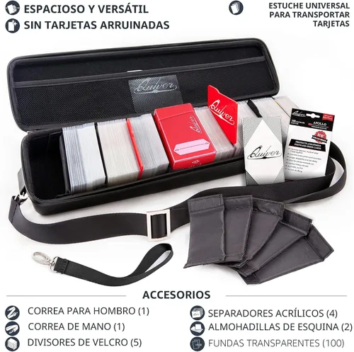 Miniatura 2 de Quiver Time Funda Negra para Cartas de Quiver - Estuche para Baraja de TCG, Bolsa para Cartas de Juego