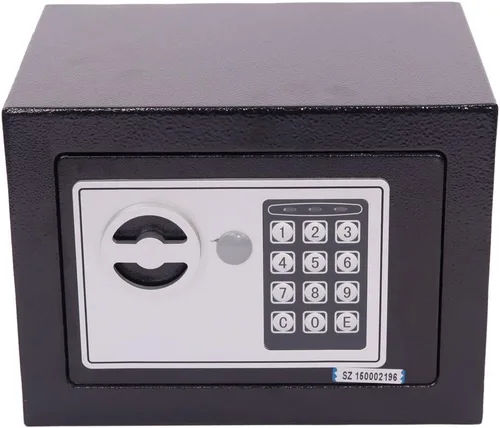 Miniatura 4 de Ochine Caja fuerte de seguridad de acero y caja de seguridad, caja de dinero negra, caja fuerte de acero con teclado digital, caja fuerte de Pequeño