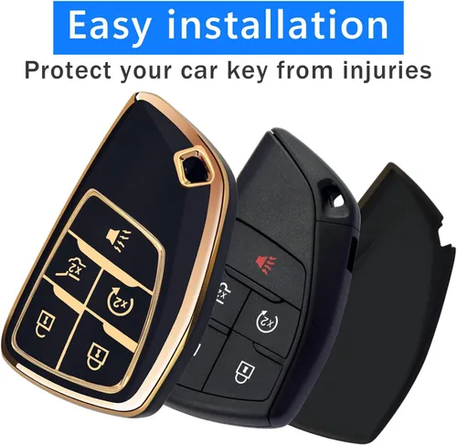 Miniatura 4 de XIYANG TRADE Funda para llavero Chevy con llavero, carcasa de TPU compatible con Chevy Traverse Equinox GMC Silverado Sierra Tahoe Suburban Yukon