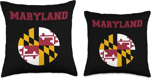 Miniatura 3 de Maryland Fan State Pride Gifts College University Style Maryland - Cojín de regalo, diseño de bandera de Maryland, 16.0 x 16.0 in, multicolor
