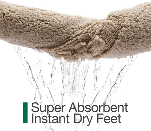 Miniatura 8 de LUMI Alfombras de baño antideslizantes con parte trasera de goma, alfombra de baño de microfibra de felpa extrasuave, absorbente, lavable a máquina