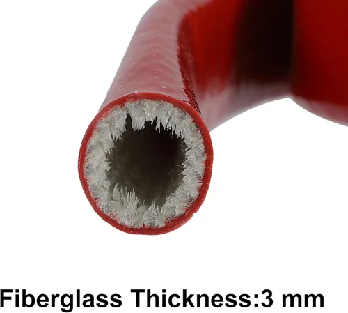 Miniatura 5 de X AUTOHAUX Cinta de fibra de vidrio recubierta de silicona con manga de fuego de 3 pies de identificación de 1/2 "para líneas de manguera