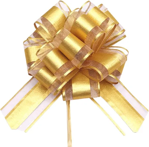 6 Piezas Lazos de Regalo Grandes, Lazos de 6 Pulgadas para Envolver Regalos, Canasta y Decoración de Boda, Lazos de Envoltura de Regalos de
