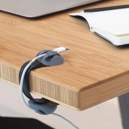 Miniatura 8 de NewFerU Clips de caída de cables de escritorio no adhesivos, soporte para cable de mesa, abrazadera de gestión de cables pequeña extraíble