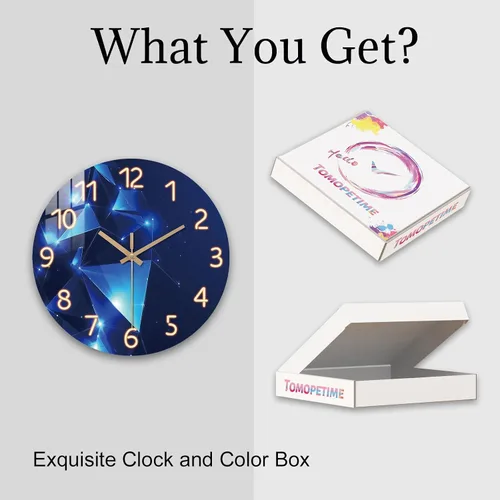 Miniatura 7 de Reloj de pared azul para dormitorio, reloj analógico moderno de 10 pulgadas, funciona con pilas, reloj de pared silencioso que no hace tictac