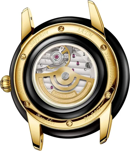 Miniatura 7 de Diella Reloj mecánico automático para mujer, reloj de lujo impermeable con espejo de cristal de zafiro (modelo AD6001L)