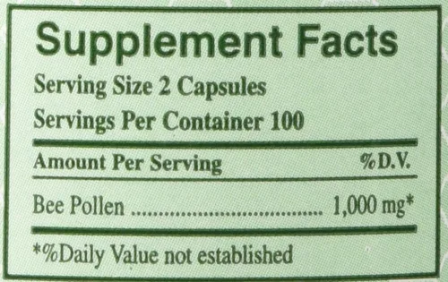 Miniatura 2 de Y.S. ECO Bee Farms - Polen de abeja 100% puro, 1,000 mg- 200 cápsulas