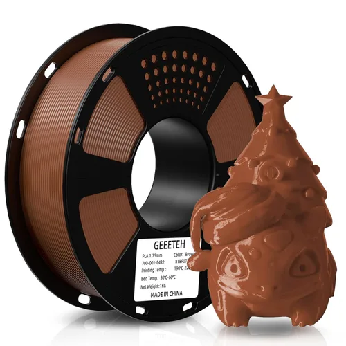 Miniatura 16 de GEEETECH Filamento PLA de color dorado sedoso de 0.069 libras, filamento de seda brillante para impresora 3D, carrete de 2.2 libras, precisión