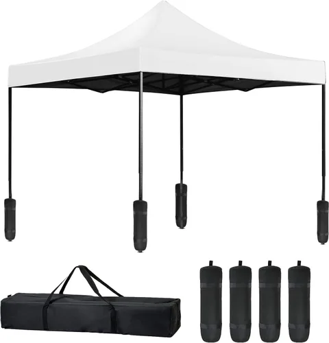 Miniatura 8 de NChanmar Toldo desplegable de 10 x 10 pies, tienda de campaña para exteriores, tienda de campaña plegable para fiestas con 1 bolsa de transporte, 4
