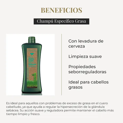 Miniatura 3 de Salerm Cosmetics Biokera Natura Champú Grasa Específica – 33.8 fl oz