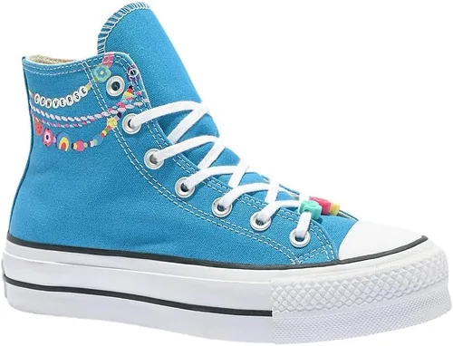 Miniatura 2 de Converse Chuck Taylor BlueEmbroidered Lift Sneakers Mujer Sz 7, Azul