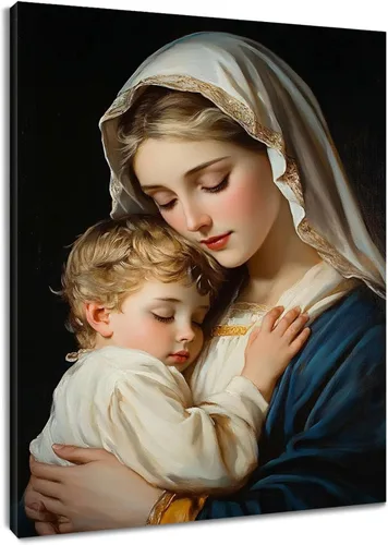Miniatura 9 de LB Lienzo decorativo para pared, diseño de ángel y paraíso de Cristo Jesús en el cielo, impresiones en lienzo cristianas para sala de estar
