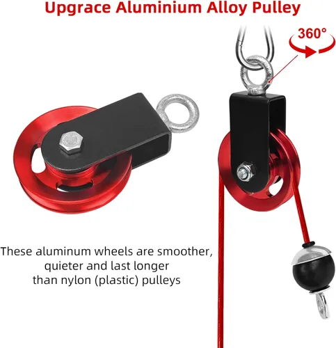 Miniatura 3 de LFJ Sistema de Poleas con Cable LAT para Jalones y Levantamiento de Peso, Accesorio de Polea de Máquina con Cable para Jalones de Tríceps, Curl