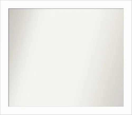 Miniatura 345 de Amanti Art Espejo de baño blanco para sobre el fregadero, 24 x 24 pulgadas, hecho a medida, espejo de tocador cuadrado blanco estrecho, marco