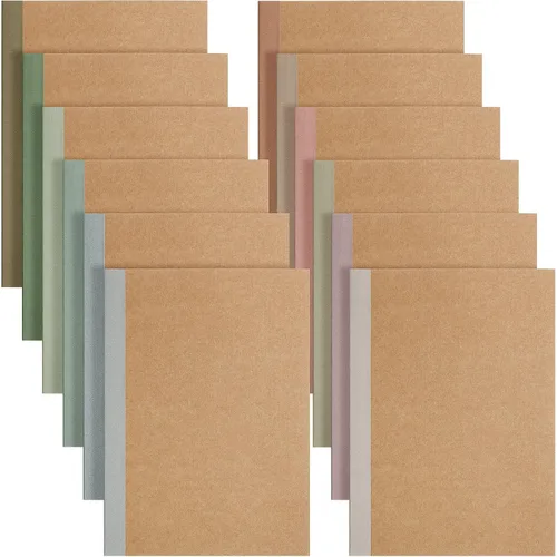 Miniatura 17 de Harloon A5 Composition Notebook Journals 8 x 5.75 in College Ruled Kraft Notebooks with Rainbow Spines Small Lined Composition Book for Office