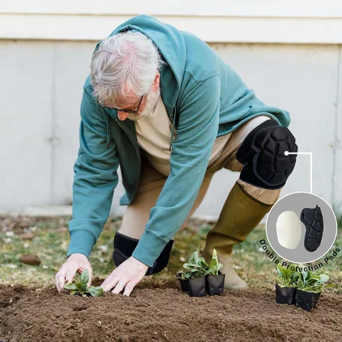 Miniatura 4 de Rodilleras de jardín para hombres y mujeres, rodilleras de jardín con espuma EVA gruesa para limpieza de suelos, rodillera suave para desmalezar