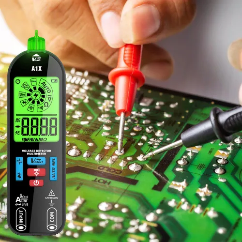 Miniatura 6 de Multímetro digital A1X, nuevo detector de probador de electricista profesional, multímetro detector de voltaje recargable, multímetro digital