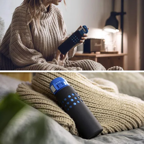 Miniatura 5 de Protect & Go - Funda de silicona compatible con la botella de agua térmica al vacío de la marca Zojirushi (negro, 16 onzas / 0.48 litros)