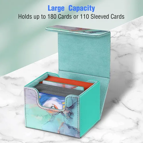 Miniatura 3 de CaseBot Caja de cartas compatible con MTG/TCG/CCG, funda magnética para tarjetas de juego de gran tamaño que se adapta a más de 180 tarjetas