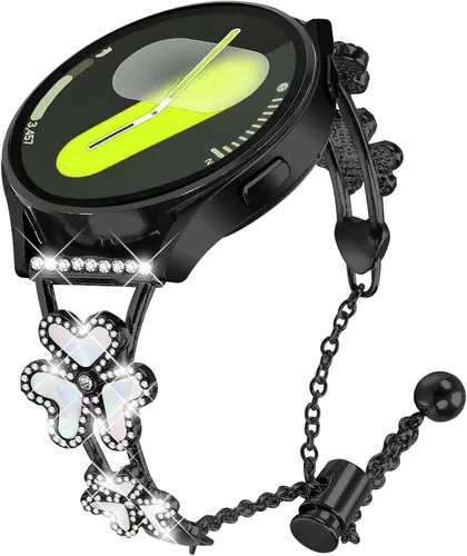 Miniatura 21 de DEALELE Bandas compatibles con Samsung Galaxy Watch 6/6 Classic / 5/5 Pro / 4/4 Classic / 3 1.614 in / Active 2, pulsera de repuesto de metal con 1#