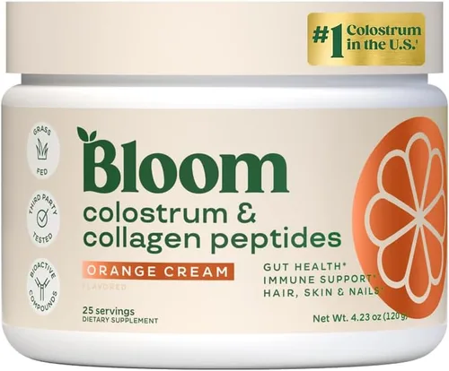 Miniatura 10 de Bloom Nutrition Paquete de polvo de calostro bovino, salud intestinal, apoyo inmunológico, suplemento para el crecimiento del cabello y belleza, sin
