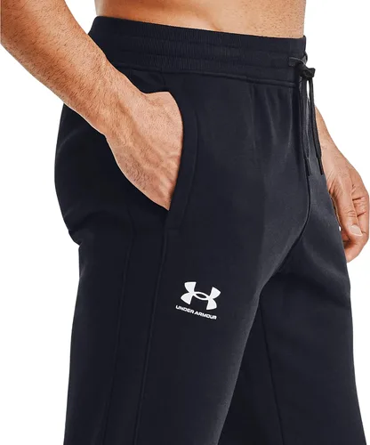 Miniatura 3 de Under Armour Pantalones deportivos Rival de mezcla de algodón para hombre color negro 1359030