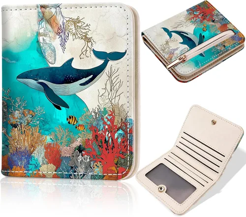 Miniatura 21 de Toughergun Billetera para Mujeres con Bloqueo RFID, Pequeña, Compacta, Bifold de Cuero de Lujo, Billetera de Bolsillo para Damas, Mini Monedero
