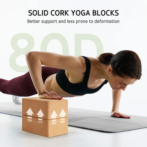 Miniatura 5 de Syntus Yoga Block and Yoga Strap Set, 2 Soft Non-Slip Yoga Blocks 9×6×4 inches, 8FT Metal D-Ring Strap for Yoga, General Fitness, Pilates