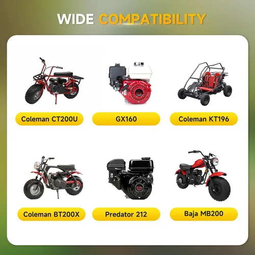 Miniatura 4 de HIAORS Conjunto de Arranque de Retroceso con Tirador de 212cc de Repuesto para Motor Predator 196cc 5.5HP 6.5HP Coleman Mini Bike CT200U BT200X Baja