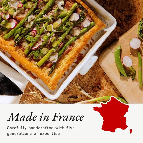 Miniatura 6 de Made In Utensilios de Cocina - Plato Rectangular para Hornear - Blanco - Porcelana Hecha a Mano - Utensilios de Horneo Profesionales - Fabricado