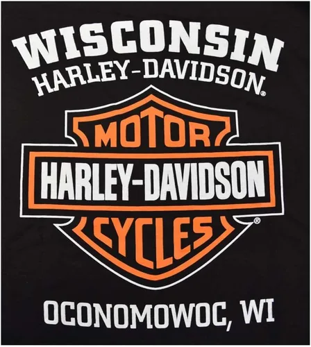 Miniatura 2 de Harley-Davidson Camisa Manga Larga Naranja Bar & Shield Negro 30291744