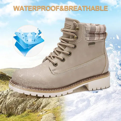 Miniatura 3 de Kkyc Botas de senderismo para mujer antideslizantes botas casuales.
