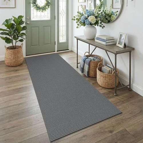 Miniatura 36 de EARTHALL Alfombra de pasillo 3x14 pies, alfombras lavables extra largas para pasillos, tejidas, antideslizante, alfombra trenzada para entrada