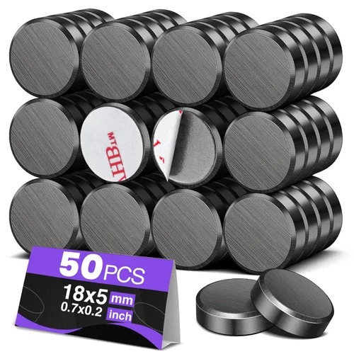 Miniatura 12 de TRYMAG Imanes para manualidades con respaldo adhesivo, imanes redondos de disco de 0.79 pulgadas (20mm) de cerámica circular, imanes de ferrita