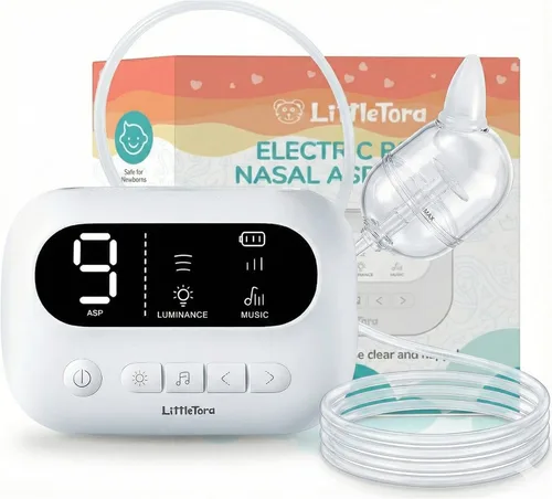 Aspirador nasal profesional para bebés, música integrada y luz nocturna, succión recargable para bebés, bebés, niños pequeños, eliminación de mocos