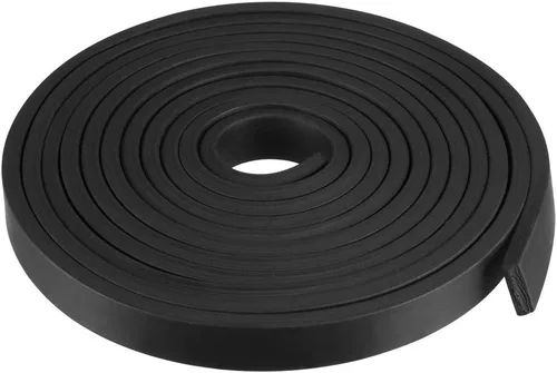 Miniatura 72 de uxcell Tira de sello de goma rectangular maciza, 0.197 in de ancho, 0.118 in de grosor, 3.3 ft de largo, color negro