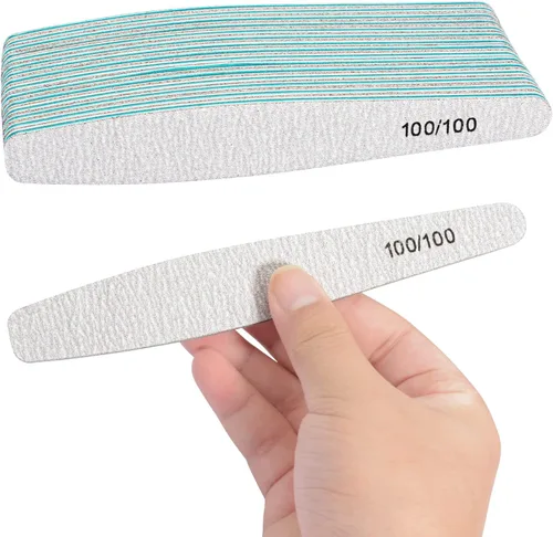 Miniatura 9 de Diesisa 15 limas de uñas de grano 80/80 para uñas naturales, tableros de esmeril de doble cara para uñas, limas de uñas profesionales para uñas