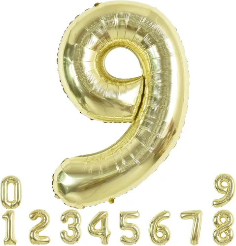 Miniatura 64 de TONIFUL 40 Inch Pastel Blue Number 8 Foil Balloons Large Mylar Foil Digital 8 Balloons for 8th Birthday, Gender Neutral Party, Baby Shower, Oro rosa