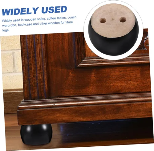 Miniatura 2 de Uonlytech Patas de sofá de madera maciza, patas de sofá de madera para muebles debajo de los muebles, sofá redondo de 2 pulgadas, patas de moño