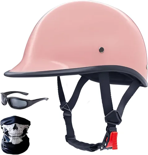 Miniatura 9 de Casco de motocross de media gorra para adultos, casco abierto para motocicleta, ciclismo, motocross, para hombres y mujeres, aprobado por DOT