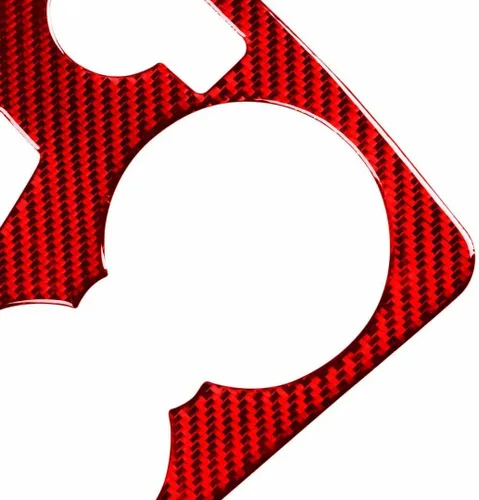 Miniatura 7 de Reposabrazos de consola central de fibra de carbono rojo para Mercedes-Benz Clase C W204 C180 C200 C250 Coupe Sport C300 C63 AMG 2007-2014