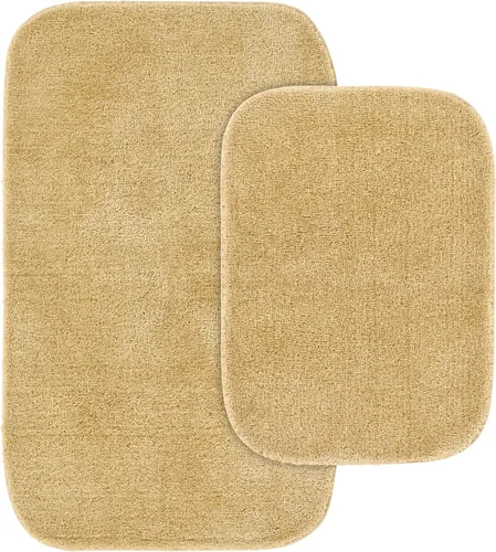 Miniatura 94 de Garland Rug 2 alfombras de baño tradicionales de nailon lavables color morado (17 x 24 pulgadas, 21 x 34 pulgadas), suaves, absorbentes y elegantes