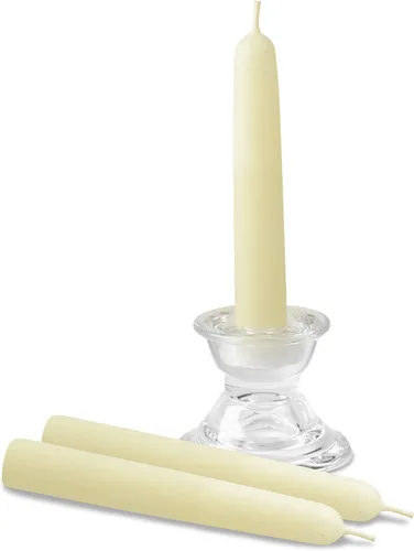 Miniatura 4 de Hyoola Paquete de 12 velas cónicas de cera de abeja de 5 pulgadas, hechas a mano, totalmente naturales, 100% pura sin perfume, alta, decorativa