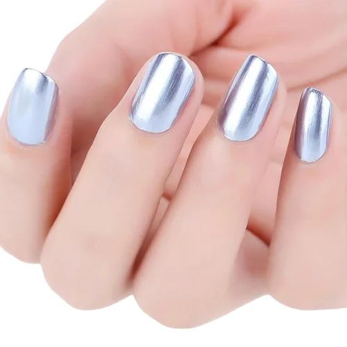 Miniatura 85 de Esmalte de uñas plateado, efecto espejo metálico, decoración de uñas metálica de larga duración no desprendible, esmalte de uñas brillante para 12#