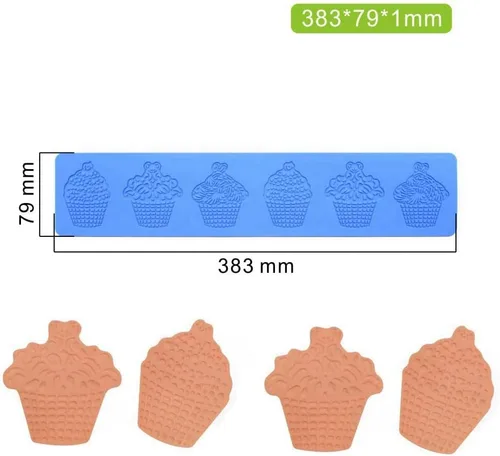 Miniatura 3 de Molde de silicona para cupcakes 3D para cupcakes, fondant, almohadilla de encaje, molde de silicona para pasteles, fondant, molde de arcilla