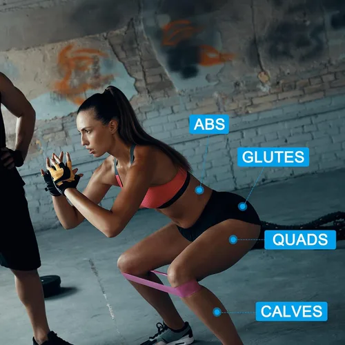 Miniatura 5 de PATIKIL Juego de bandas de resistencia, bandas elásticas de entrenamiento con 5 niveles de resistencia para gimnasio