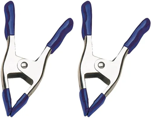 IRWIN Tools - Abrazadera de resorte de metal, 1 pulgada (222601), color azul (paquete de 2)