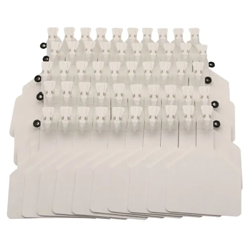 50 unidades de etiquetas de oreja de ganado en blanco de una sola pieza TPU flexible identificación de ganado para vacas, ovejas, cerdos de cabra,