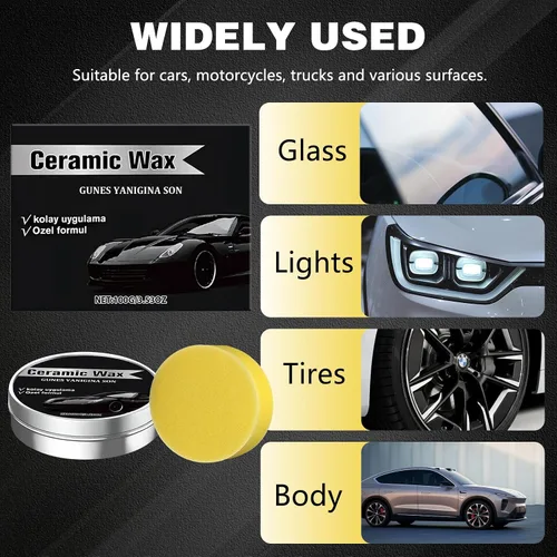 Miniatura 6 de Crema de cera de cerámica de titanio para automóviles, revestimiento avanzado y cera de pulido, protección fuerte y brillo duradero, cera en aerosol