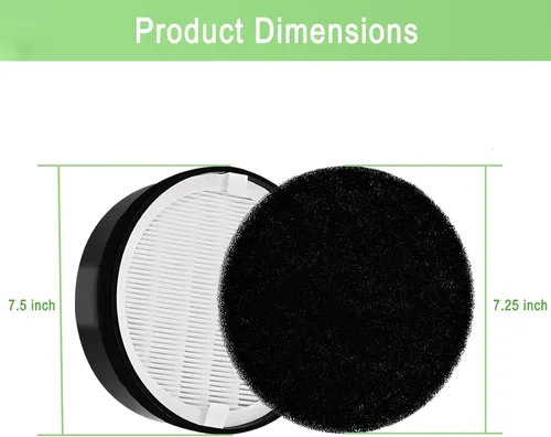 Miniatura 5 de Paquete de 3 filtros de repuesto LV-H132 compatibles con purificador de aire LEVOIT LV-H132 LV-H132-RF, filtro True HEPA H13, filtro de carbón